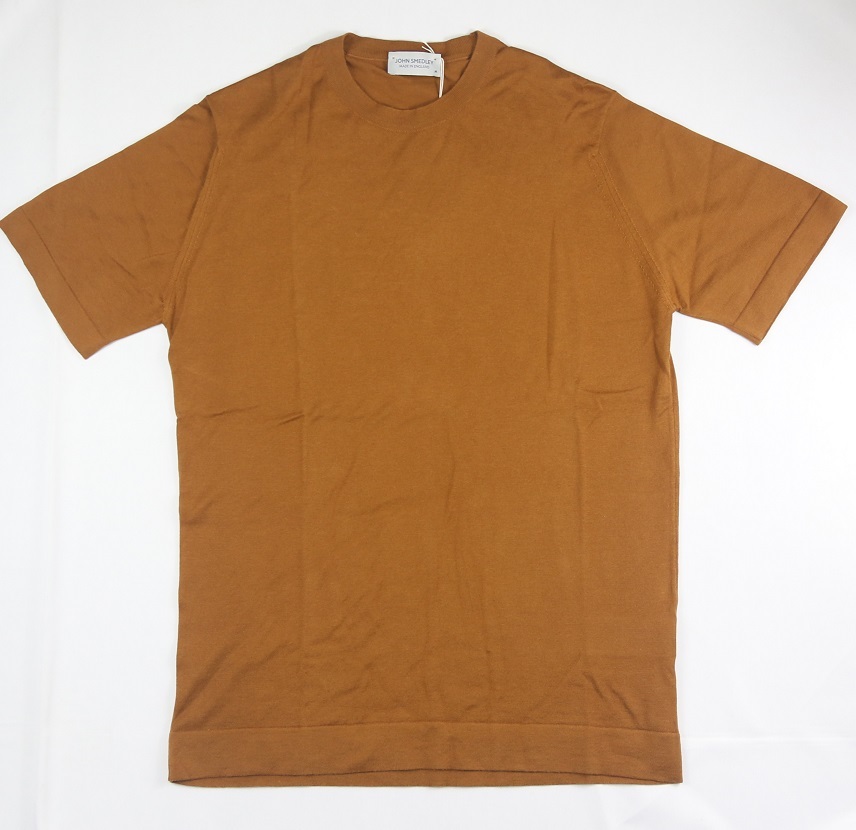 新品 John Smedley　ジョンスメドレー 最高級シーアイランドコットン　Tシャツ Mサイズ GINGER_画像1