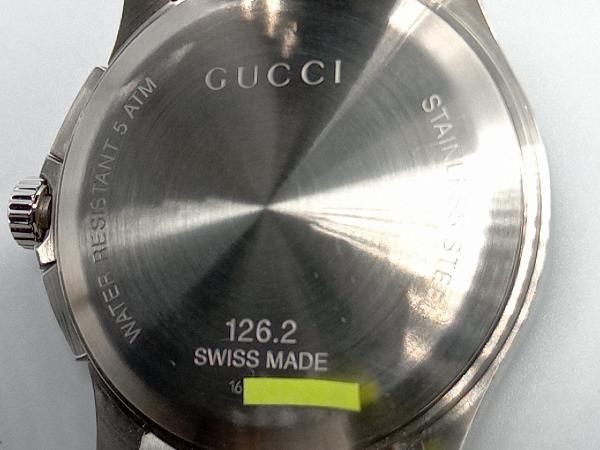 贅沢品 GUCCI グッチ 126.2 メンズ 腕時計 稼働中 箱 保証書