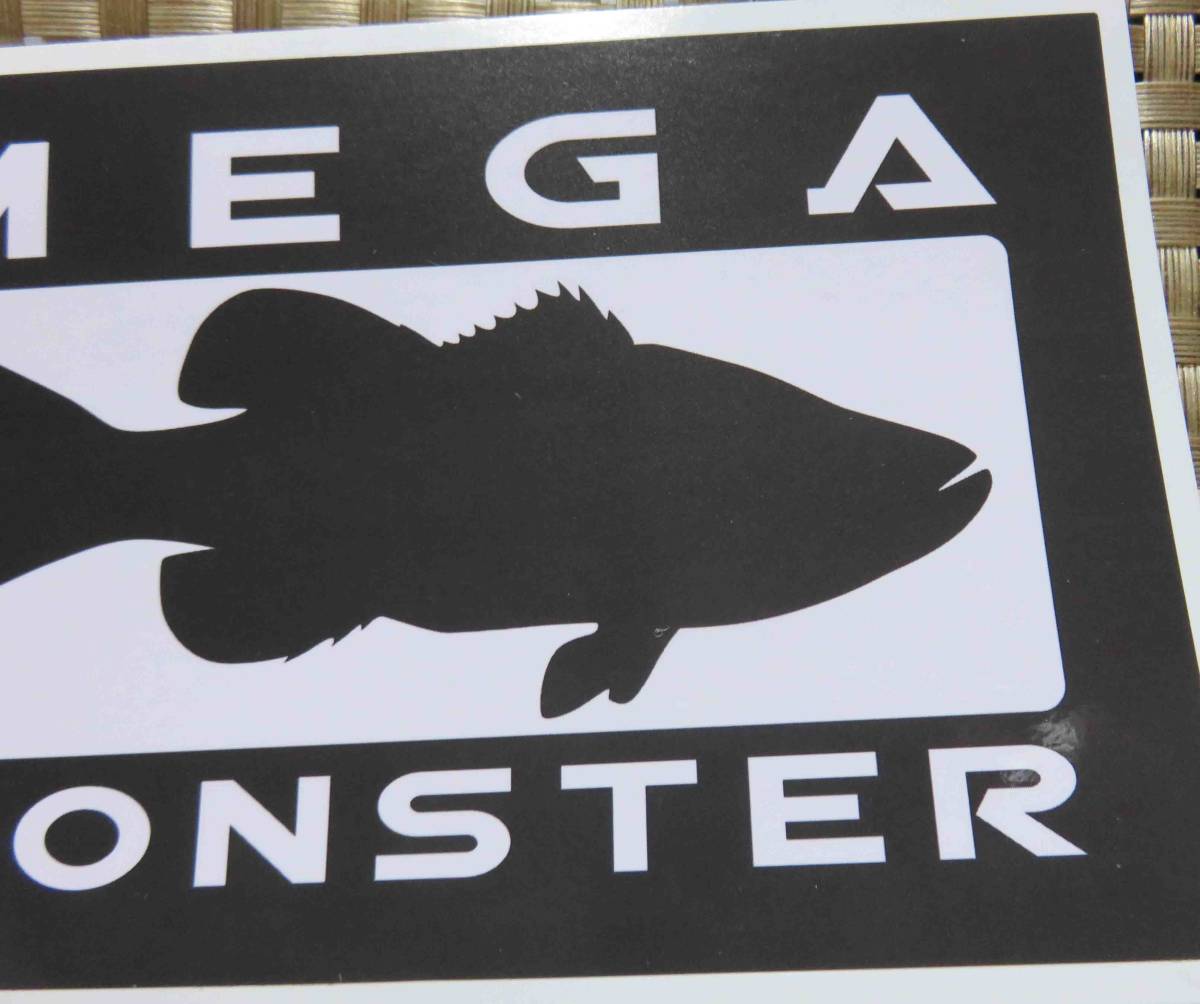 LR黒四角ST◎新品■釣りFISHING　フィッシング　魚　メガモンスター　MEGAMONSTER　ステッカー　シール◆アメリカ　US・アウトドア・DIY◎_画像7