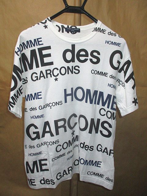 コムデギャルソン オム COMME des GARCONS HOMME グラフィティ　ロゴ　Tシャツ　白　S_画像1