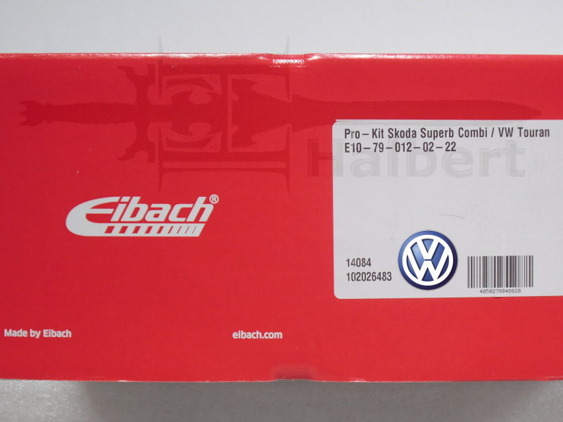 Eibach PRO-KIT　アイバッハ　プロキット　スプリング　VW フォルクスワーゲン　トゥーラン　2016年1月以降　10-79-012-02-22_画像3