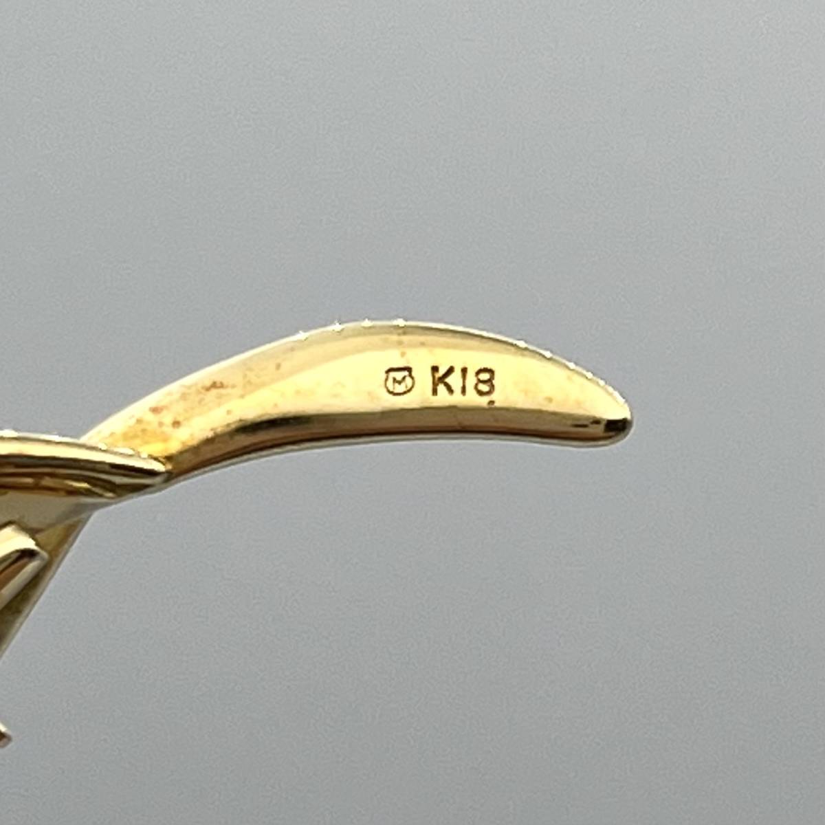 ミキモト パール K18 YG ブローチ リーフ フラワー アコヤ 真珠 花
