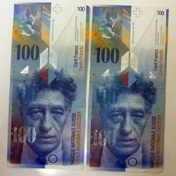 スイス旧紙幣 CHF 計2枚 旧紙幣200スイスフラン分 BANQUE NATIONALE
