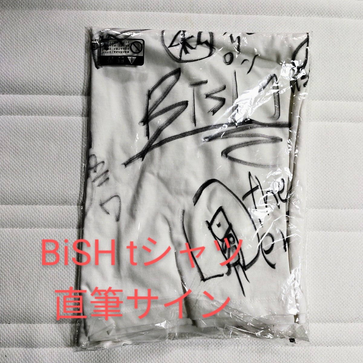 ブランドおしゃれ Bish BISH Tシャツ メンバー全員 大阪城ホール 直筆