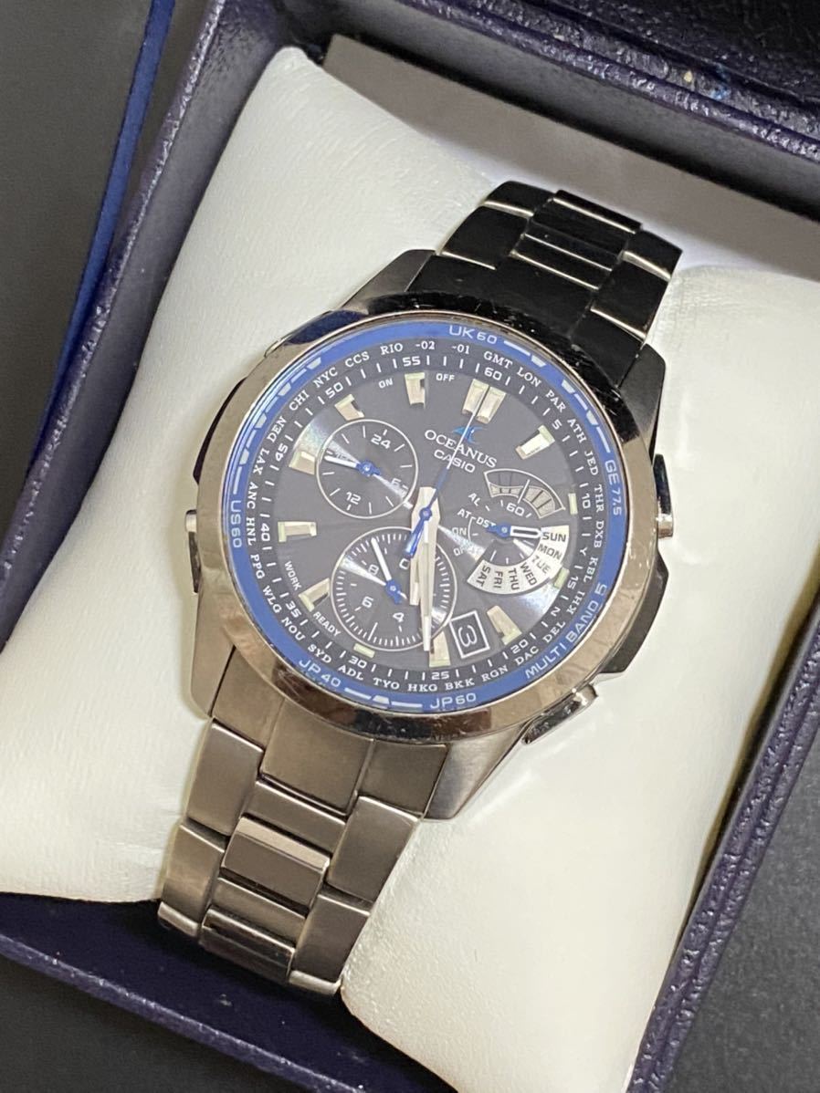ガラスに ヤフオク! 程度良好 CASIO カシオ OCEANUS... - 1円〜 目玉