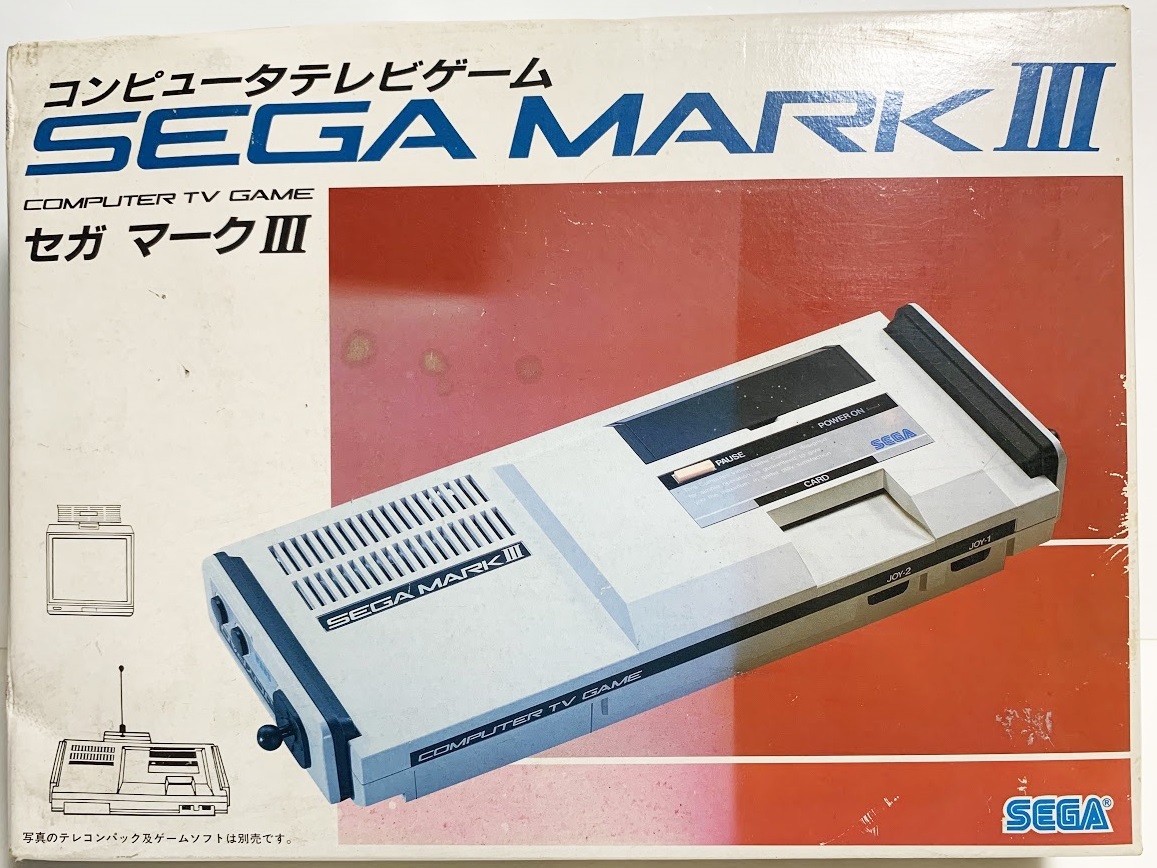 ジャンク SEGA MARKⅢ セガ マーク3 本体 ソフト4本 コンピューター テレビゲーム 通電OK 現状品