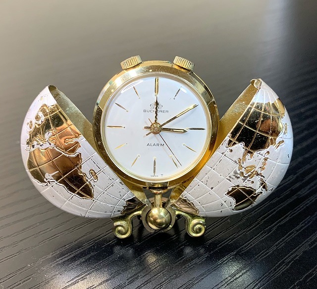 レア!アンティーク Bucherer ブッフェラー アラーム置時計 懐中時計