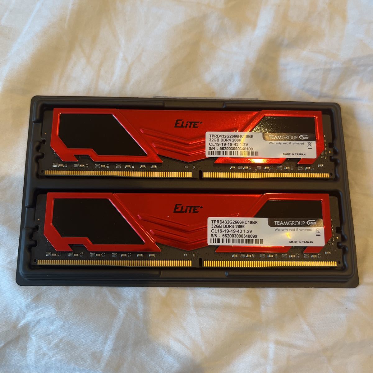 Team DDR4 2666Mhz PC4-21300 32GBx2枚 セット 合計64GB デスクトップ