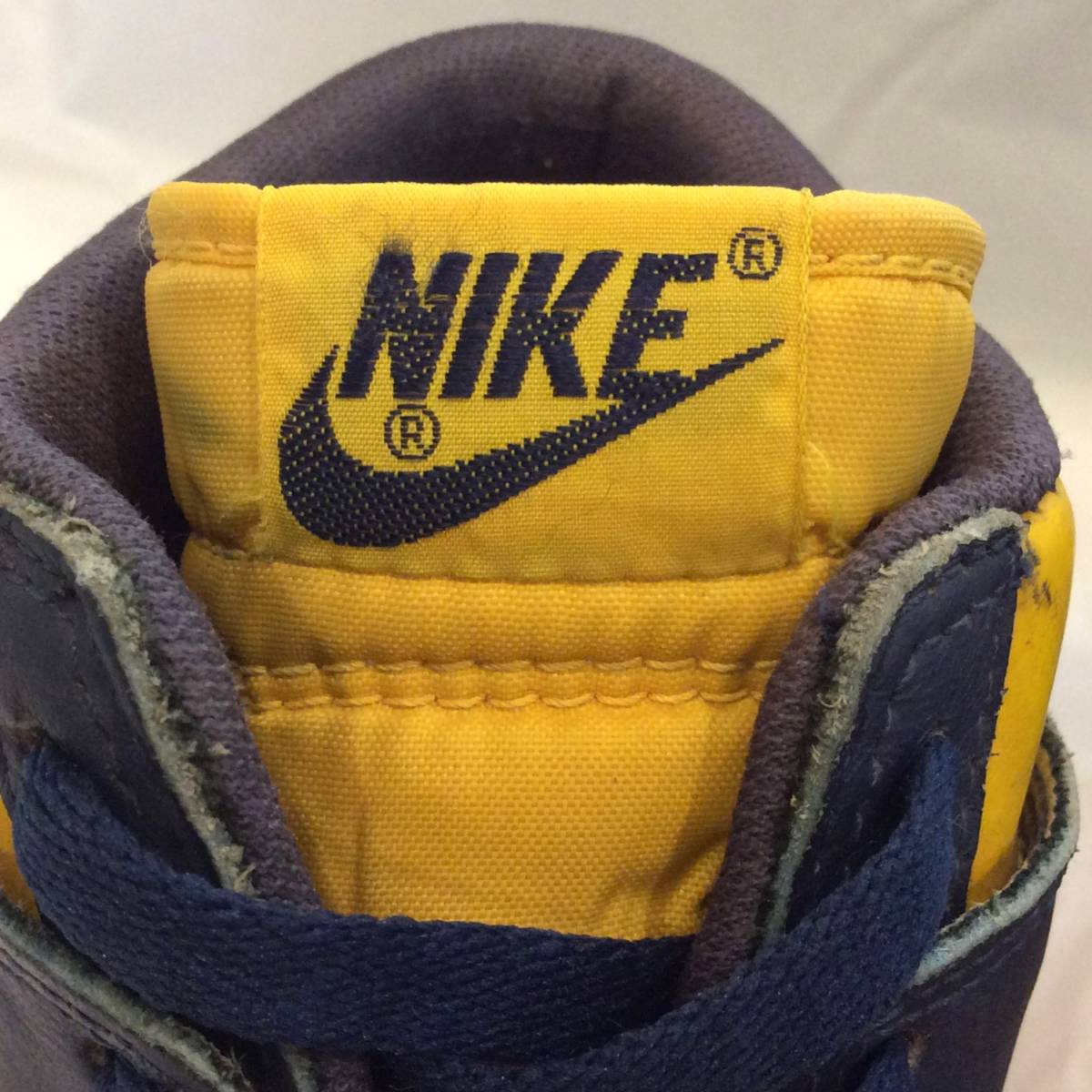☆85年製 オリジナル NIKE ダンク DUNK HI 紺黄 US13 ビッグ ☆85年製 オリジナル NIKE ダンク DUNK HI 紺黄 US13 ビッグ