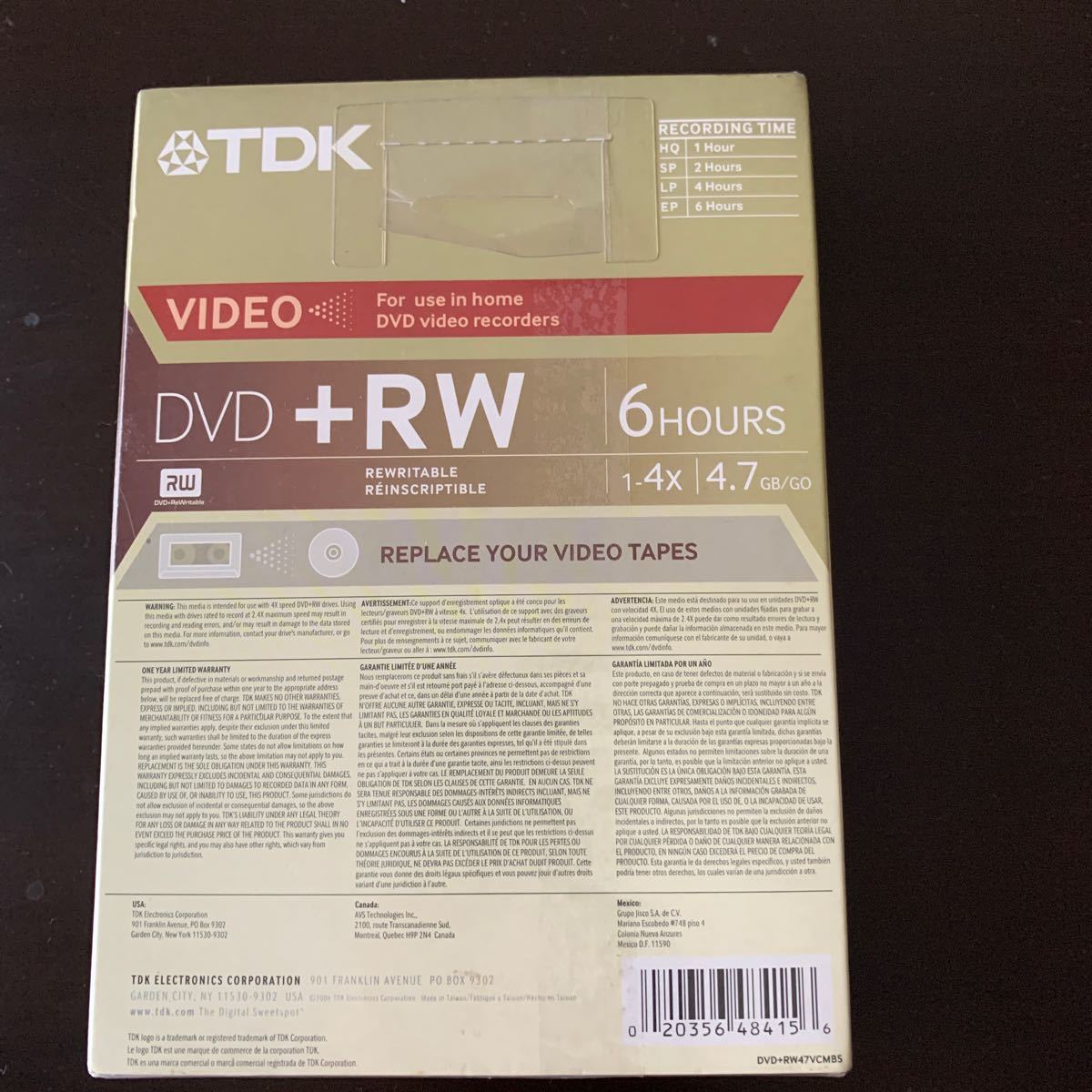 TDK  DVD+RW 