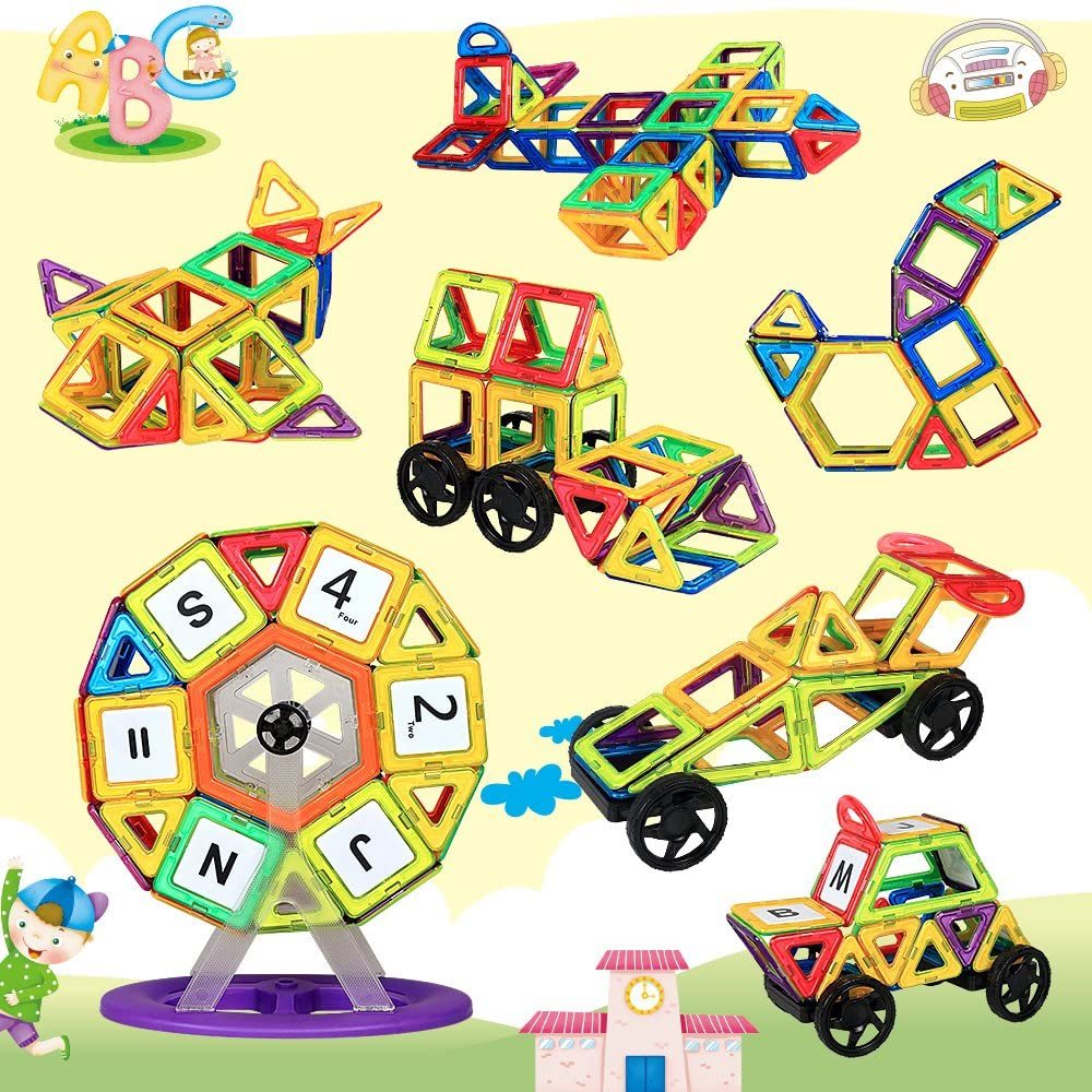 マグネット ブロック 磁石おもちゃ 磁石ブロック 男の子 女の子 子供 知育玩具 立体パズル 想像力と創造力を育てるマグネットブロック_画像3