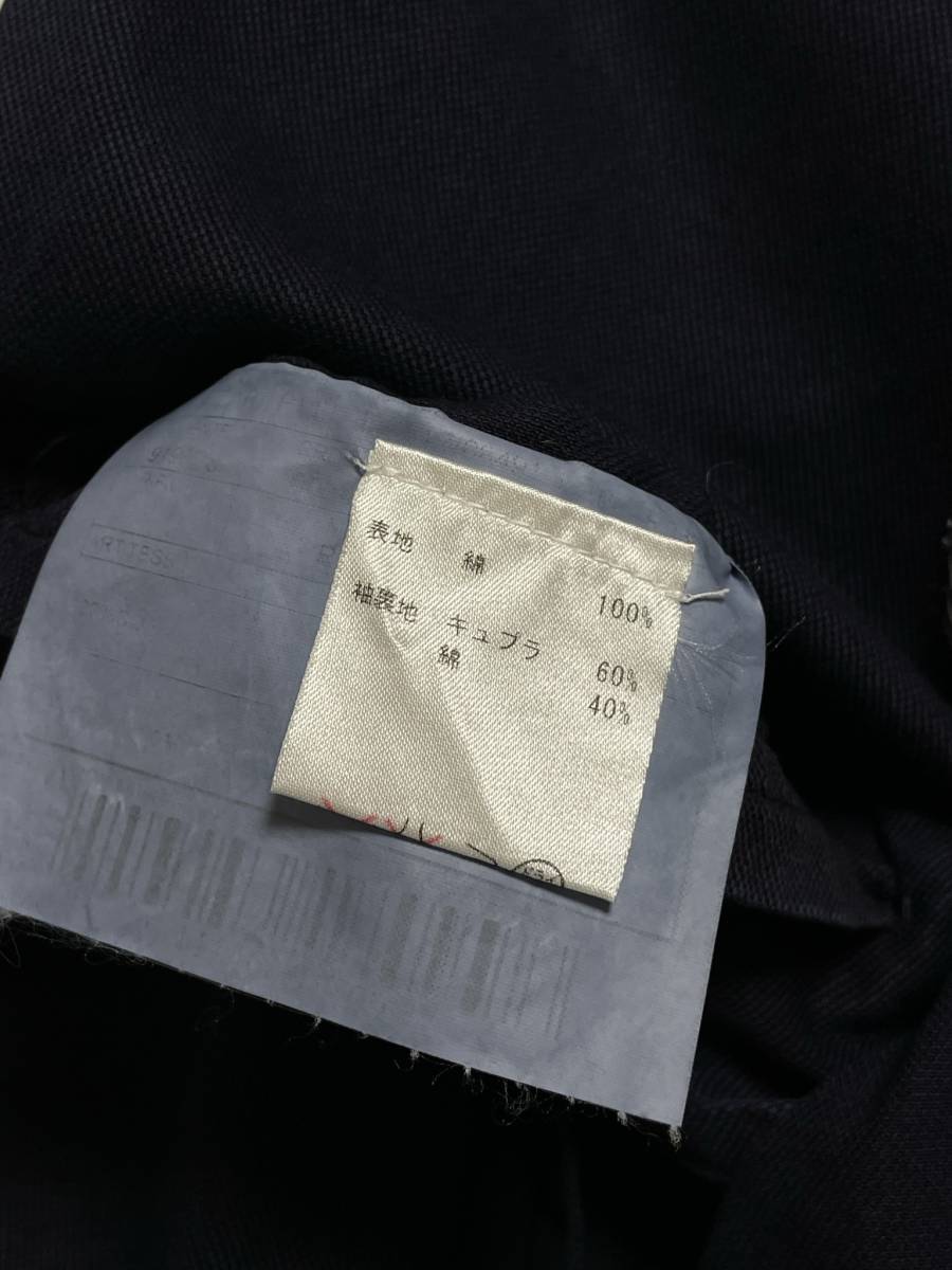 BOGLIOLI COAT ボリオリ コート ネイビージャケット コットン 春夏物 製品染め 442 ビームス取扱い 名作 無地 ソリッド 送料込みの画像7
