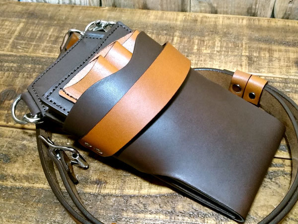 シザーケース プロ用モデル レザー 革 シザーホルダー ヌメ革 本革