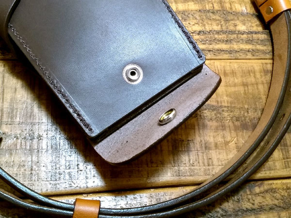 シザーケース プロ用モデル レザー 革 シザーホルダー ヌメ革 本革 タンニン 5丁差し 美容師 理容師 トリマー 10315 チョコブラウン
