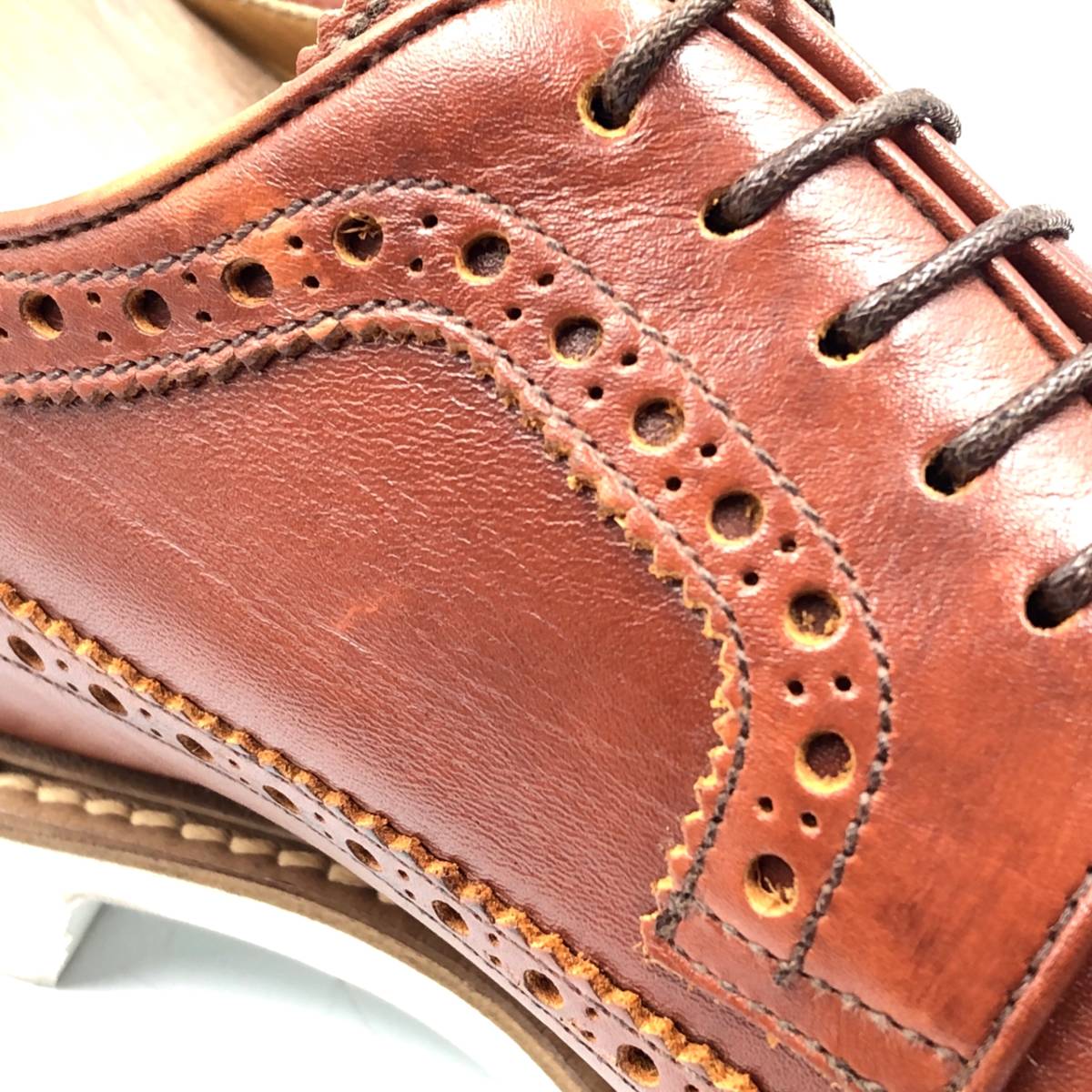 即決 GIORGIO ARMANI ジョルジオアルマーニ 27cm 9 メンズ レザー