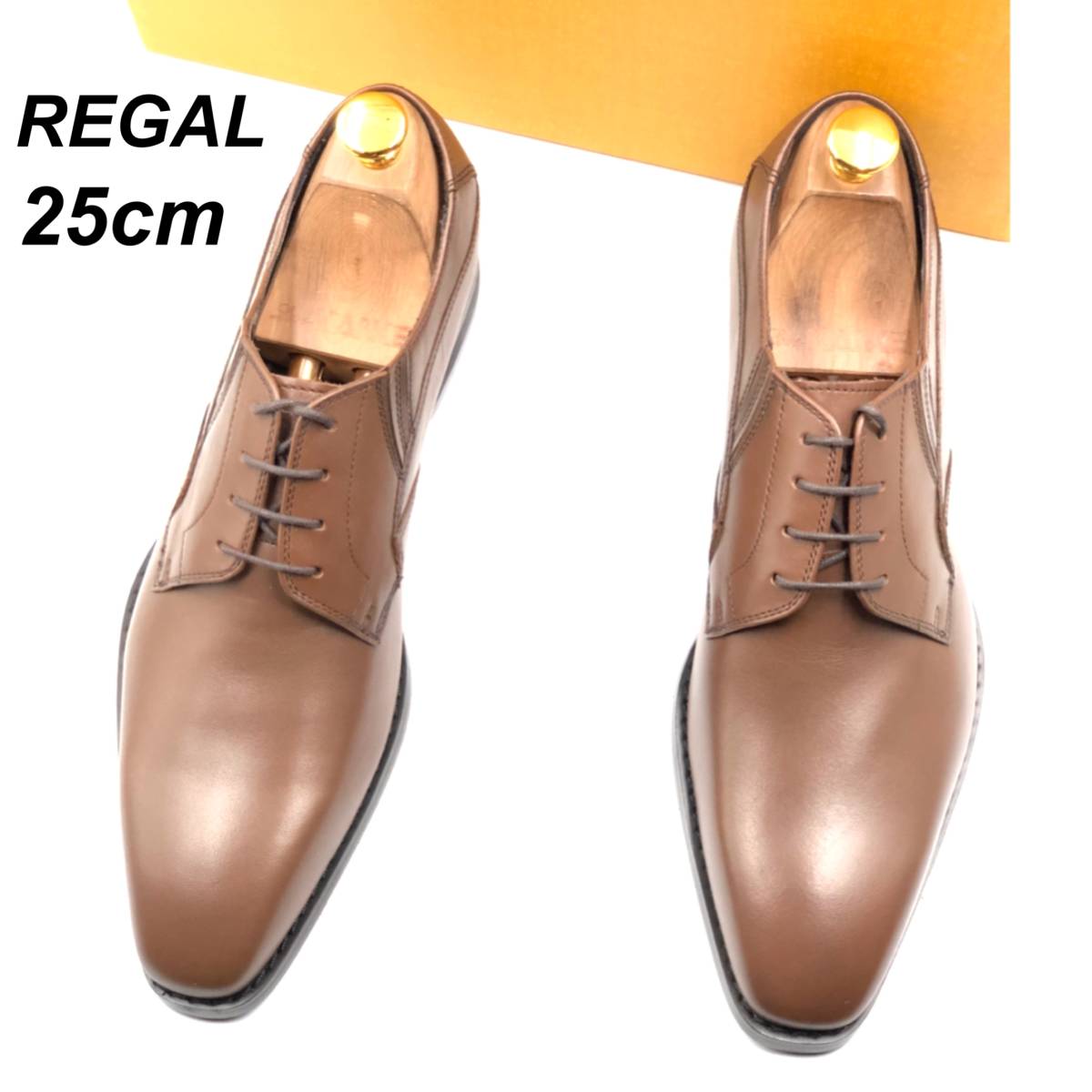 即決 未使用 REGAL リーガル 25cm V208 メンズ レザーシューズ