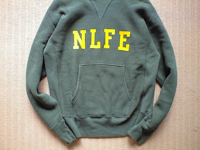 即決 STANDARD CALIFORNIA 別注 70s 復刻 緑タグ Champion REVERSE WEAVE プルオーバーパーカー NLFE グリーン Sサイズ