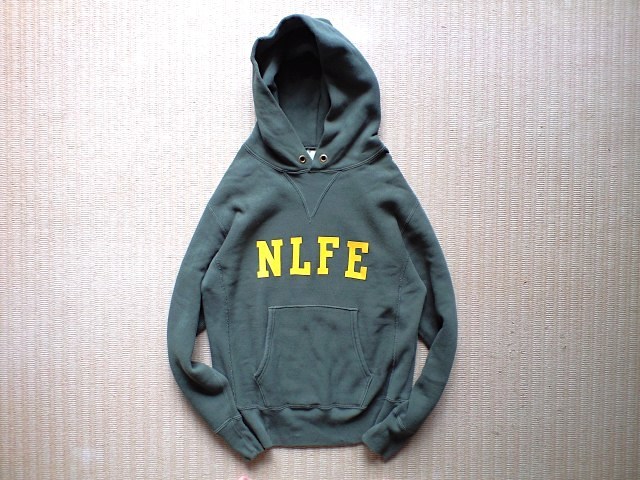 即決 STANDARD CALIFORNIA 別注 70s 復刻 緑タグ Champion REVERSE WEAVE プルオーバーパーカー NLFE グリーン Sサイズ