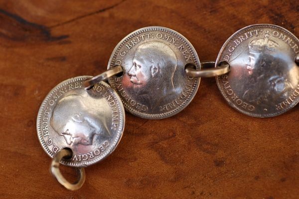 M313 antique 1910s イギリス 銀貨 ブレスレット | www.sastartiere.fr