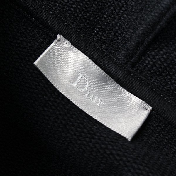 2018AW Dior Homme ディオール オム ATELIER アトリエ ロゴ ライン ジップアップ パーカー S/ブラック スウェット【2400012889453】_画像9