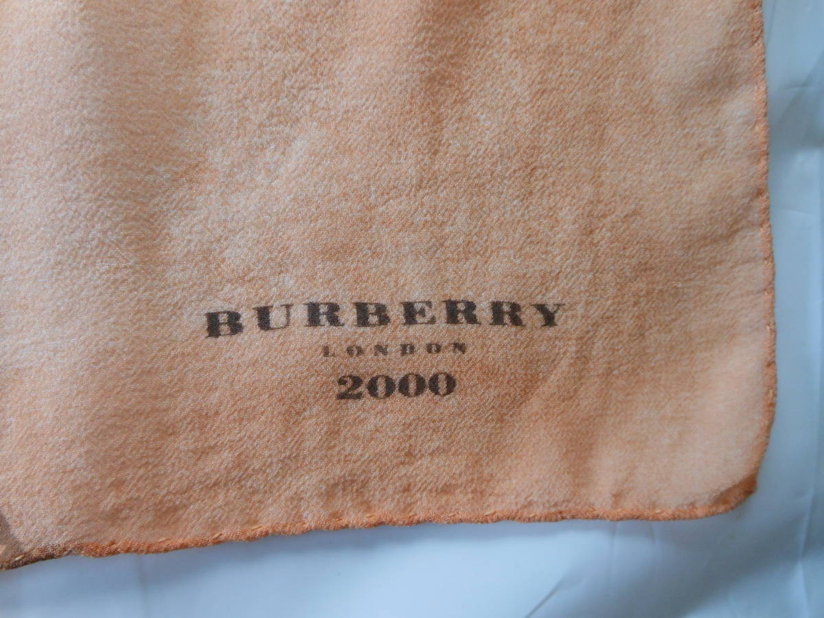 BURBERRY LONDON 2000 Burberry ( Англия ) маленький шарф .. через .. orange серия 46cm×42cm
