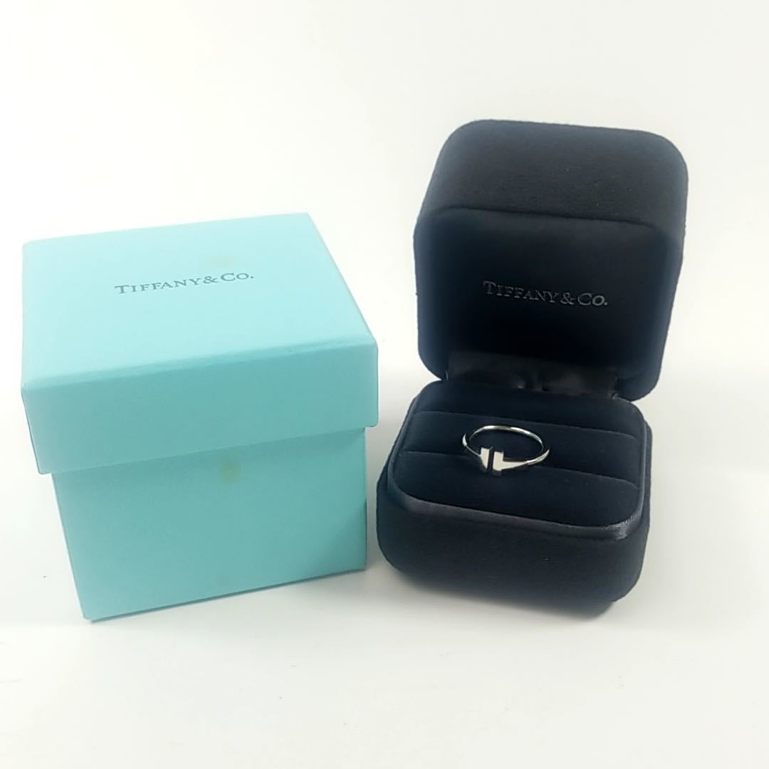ティファニー TIFFANY&Co Tワイヤー リング 約9 5号 AU750 K18WG ティファニー TIFFANY&Co Tワイヤー リング 約9 5号 AU750 K18WG