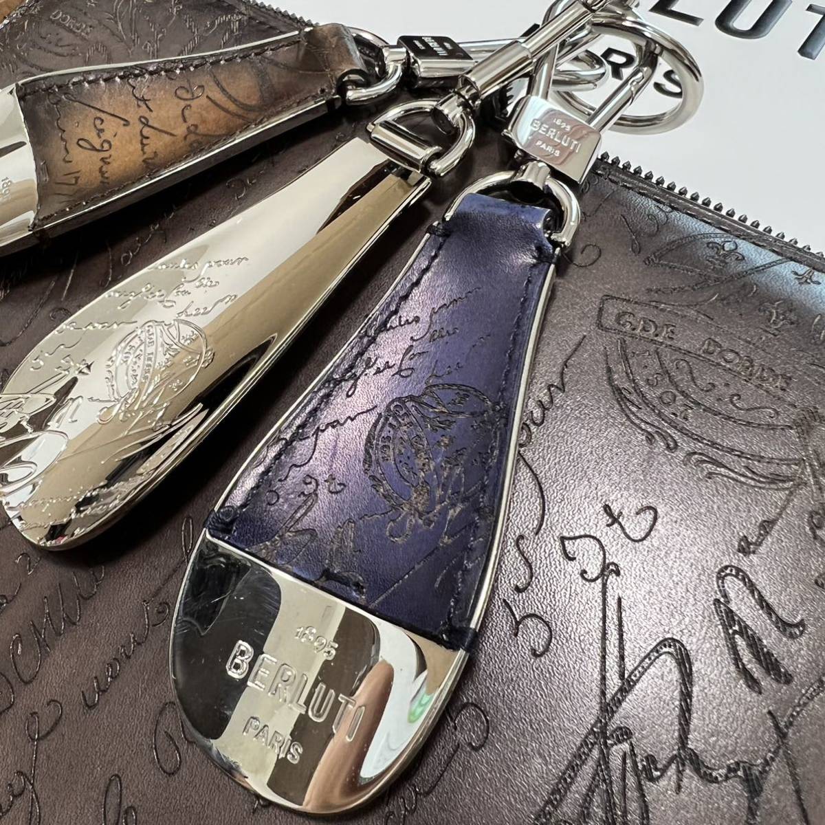 美品】BERLUTI ベルルッティ シューホーン キーリング 美品】BERLUTI ベルルッティ シューホーン キーリング