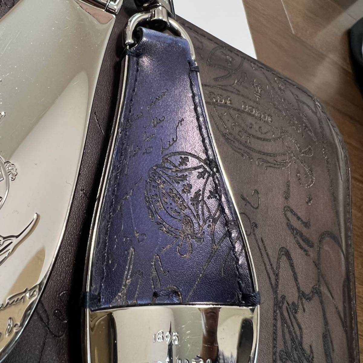 美品】BERLUTI ベルルッティ シューホーン キーリング 美品】BERLUTI ベルルッティ シューホーン キーリング