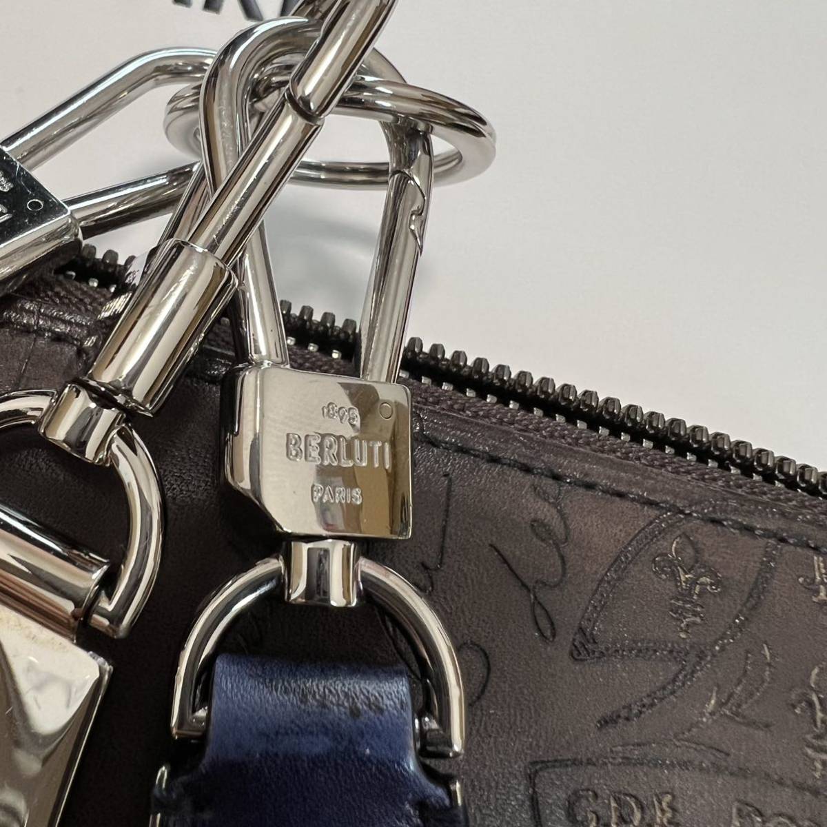 美品】BERLUTI ベルルッティ シューホーン キーリング カリグラフィ