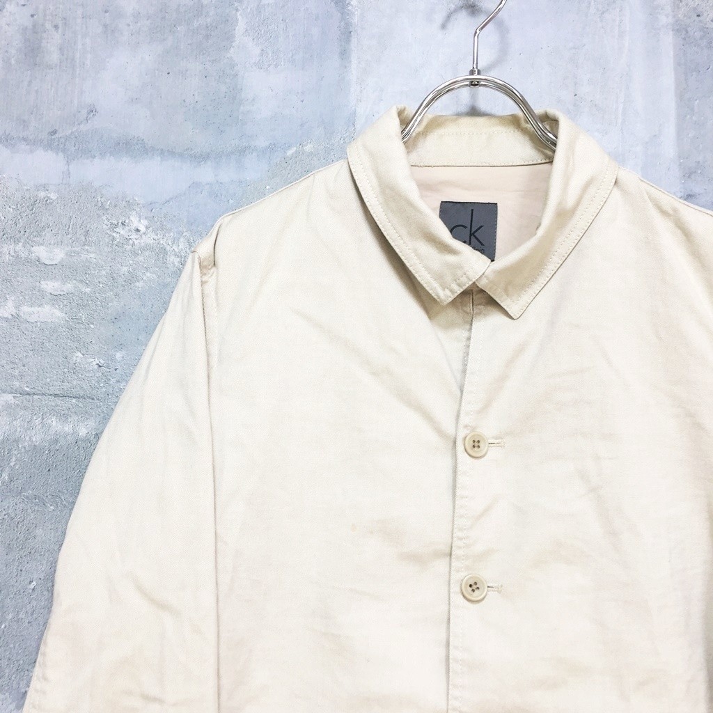 * stylish excellent article *Calvin klein/ Calvin Klein jacket beige M men's K86 c2933 tailored jacket blaser shirt men's 