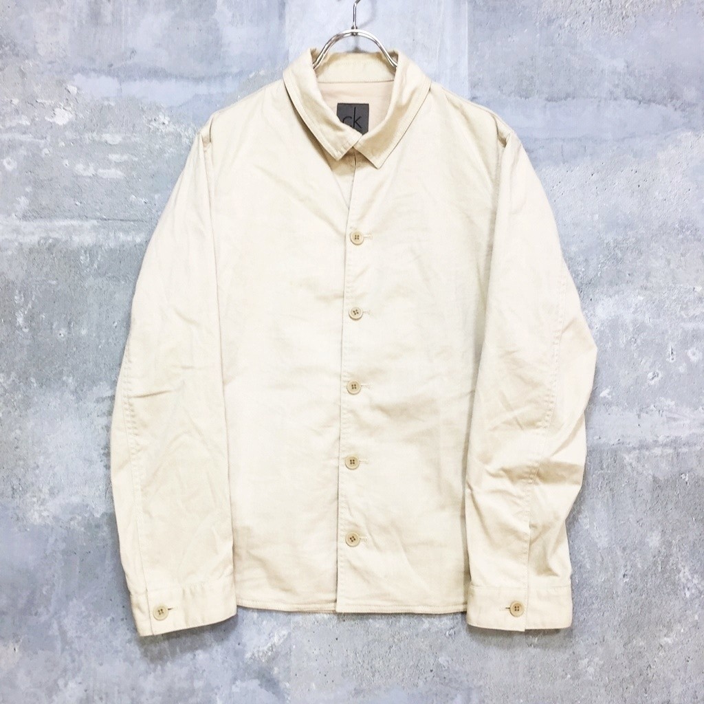 * stylish excellent article *Calvin klein/ Calvin Klein jacket beige M men's K86 c2933 tailored jacket blaser shirt men's 