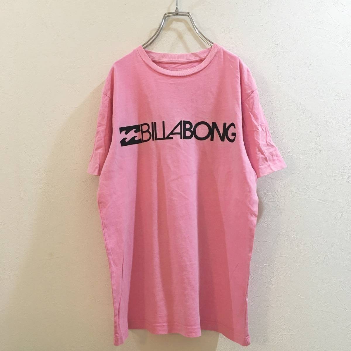◆お洒落な逸品◆BILLABONG/ビラボン 半袖 Tシャツ サーフィン ピンク メンズ M ON2033_画像1