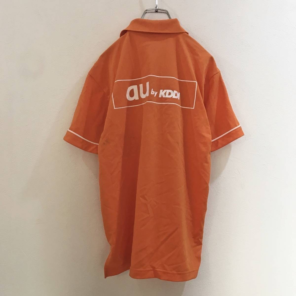 * ultra rare! hard-to-find *AU/e- You polo-shirt with short sleeves uniform uniform orange men's S ON1617