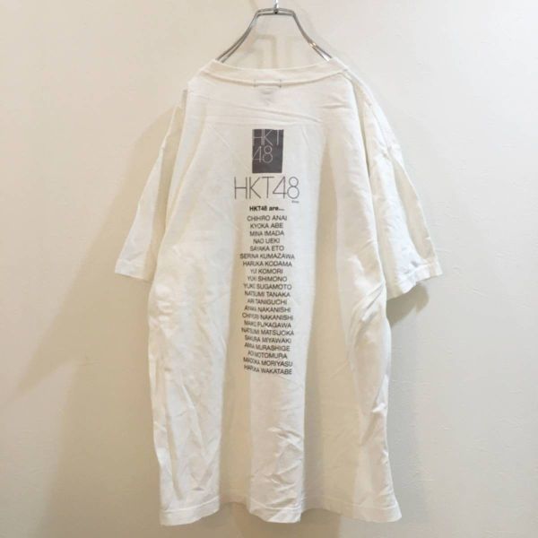 ◆大きいサイズ◆XL◆お洒落な逸品◆HKT48/博多48 半袖 Tシャツ ホワイト 白 メンズ XL ON2035_画像7