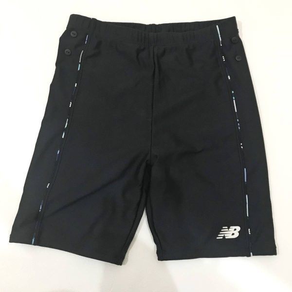 ◆クリーニング済◆NEW BALANCE/ニューバランス 水着 競泳 ハーフパンツ ブラック 黒 レディース M ON2390の画像1