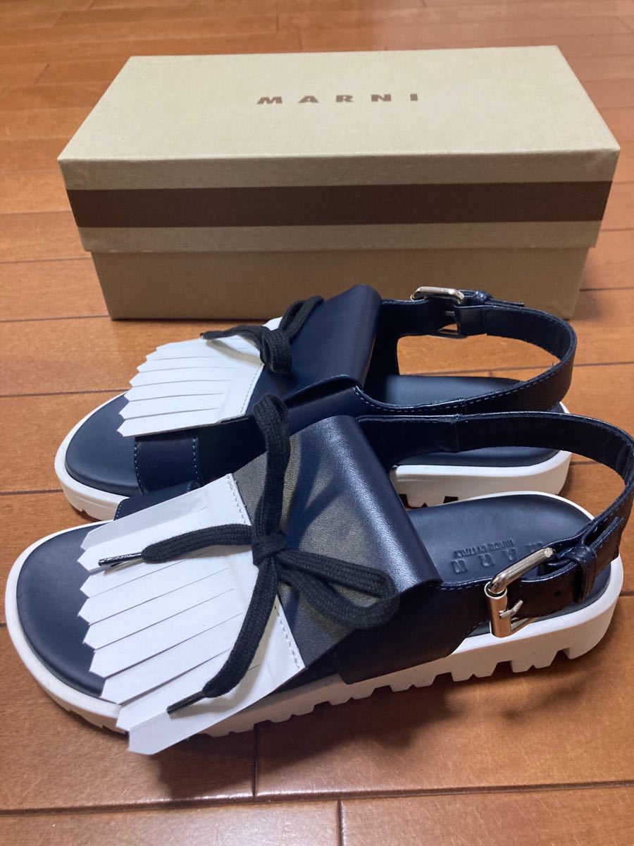 MARNI マルニ サンダル レディース フスベット フリンジ 37 23.5 ショッピング大人気 23.5 サンダル MARNI サンダル