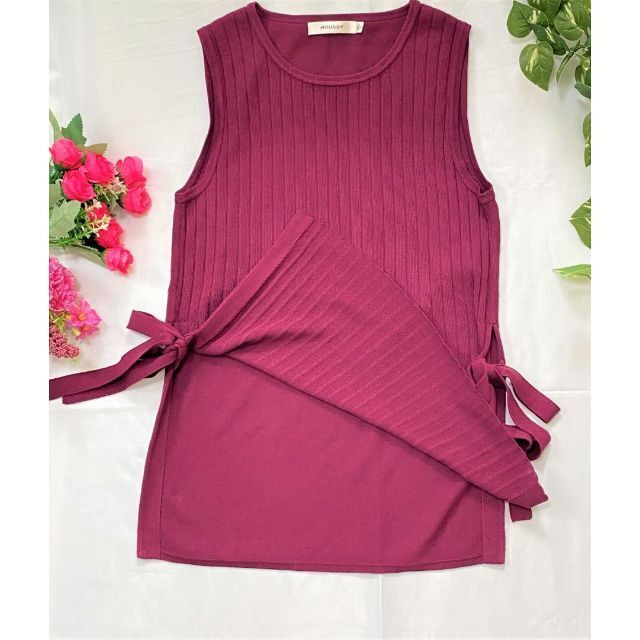  Moussy lady's knitted no sleeve the best violet 