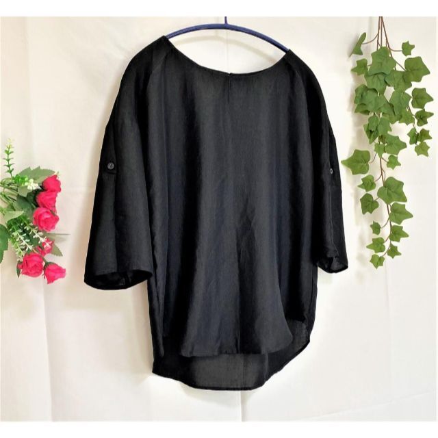  Rope lady's pull over blouse black Manufacturers size 36