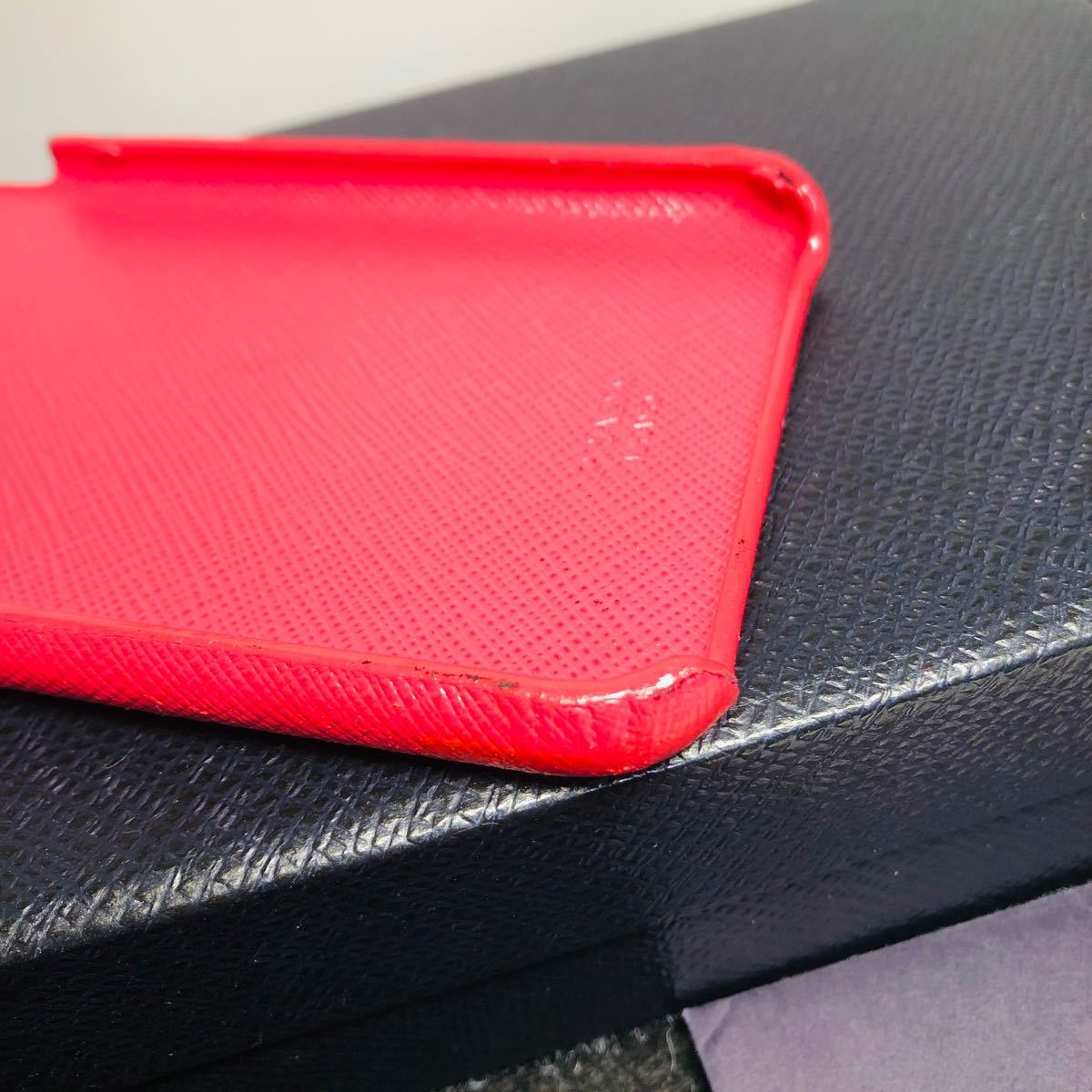 iPhoneケース PRADA iPhone11pro 赤 レッド iPhone 革 スマホ ...