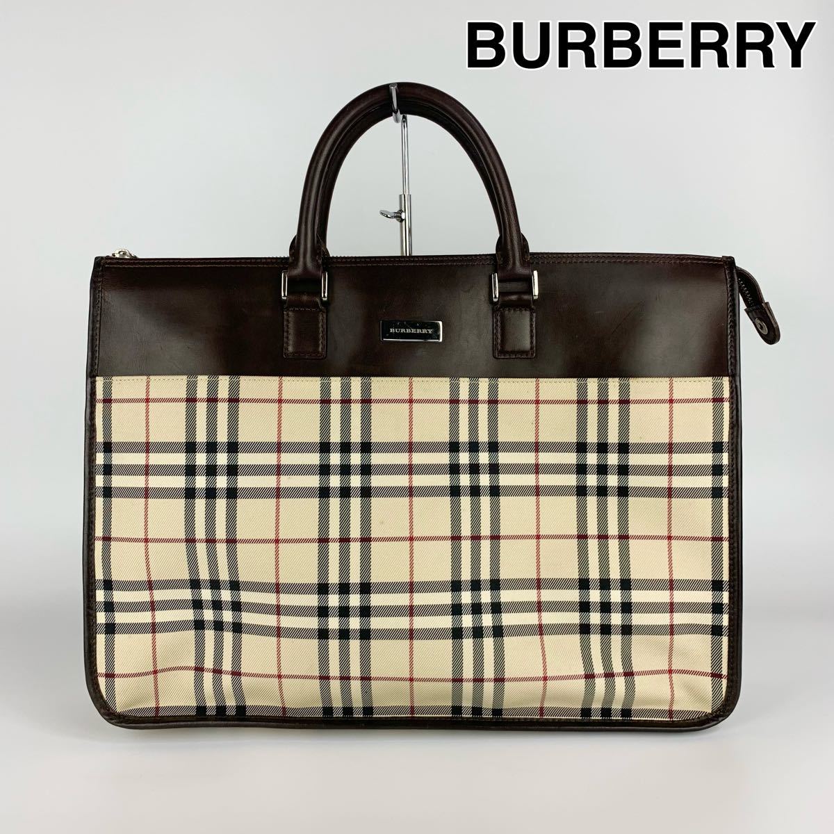 S美品BURBERRY バーバリー ビジネスバッグ ノバチェック