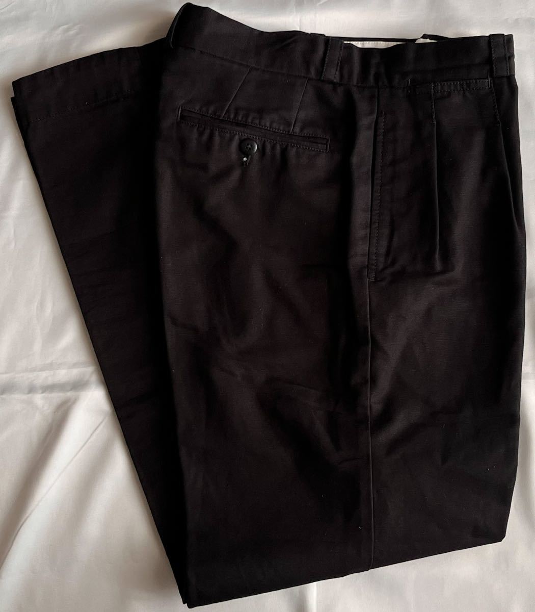PT TORINO ピーティートリノ サイズ 30 コットン リネン パンツ スラックス ブラック系 S〜M_画像1