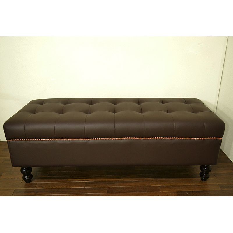 輸入家具:王様家具:ベンチソファ:ブラウン オープン記念