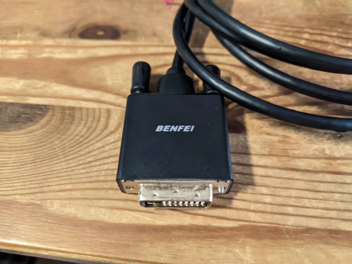 Benfei Mini Displayport → DVI 変換 ケーブル 1.8m ブラック_画像2