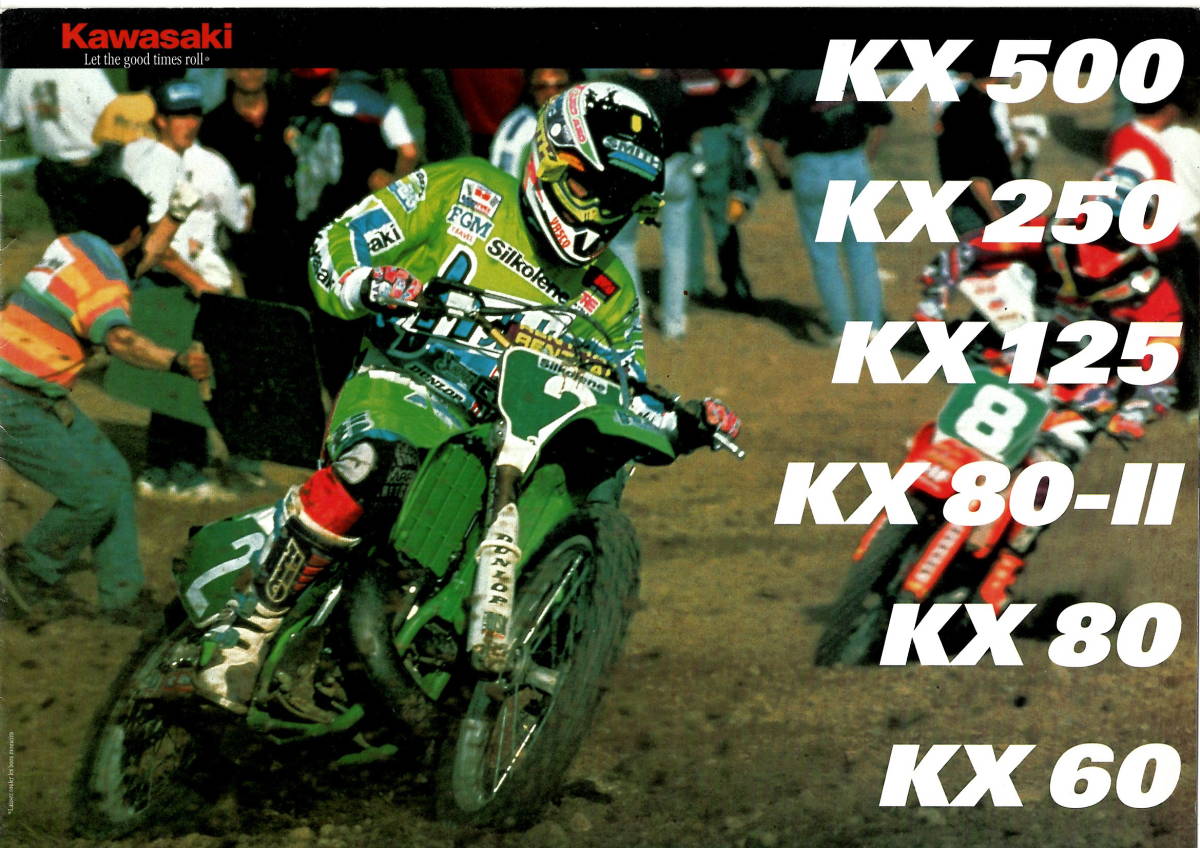 カワサキ KX シリーズ カタログ 2ストオフロードレーサーKXシリーズ年式不明のパンフレットです。_画像1