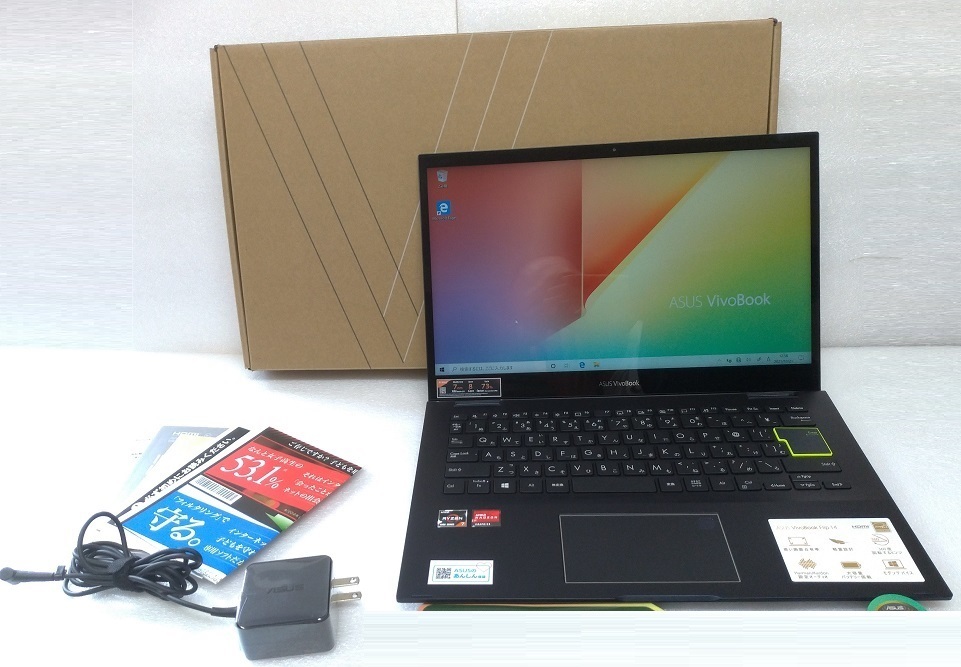 ASUS ノートパソコン Vivobook Flip 14 TM420 TM420IA-EC147TS Ryzen 7 4700U 14型 グレア 512GB 8GB 【動作OK・極美品・ほぼ未使用品 】
