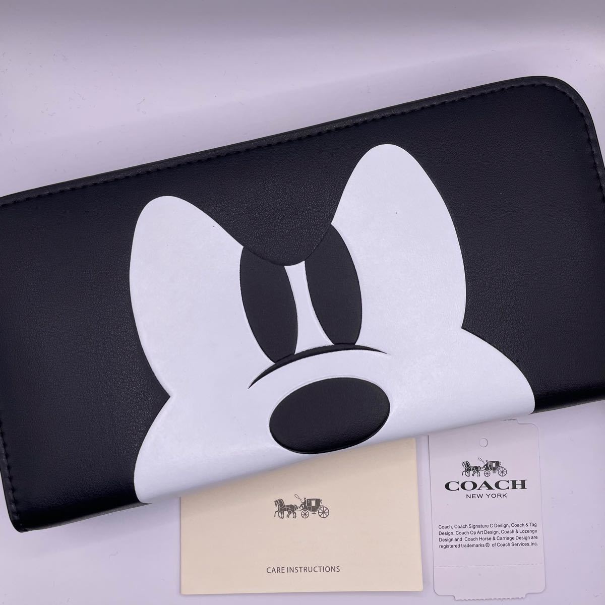 新品 COACH長財布 コーチ 長財布 レディース メンズ ディズニーコラボ ミッキー ブラック