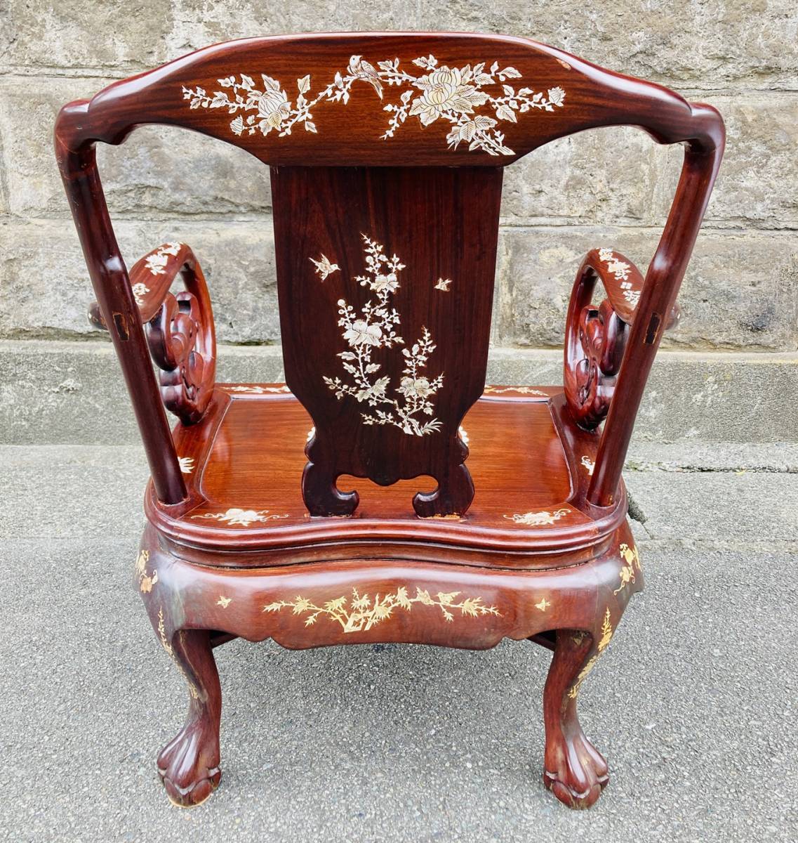 螺鈿家具 唐木家具 チェア 椅子-