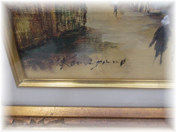 QM4828 絵画 油絵 油彩画 I.Jacky 作品 風景画/作者サインあり ホビー ...