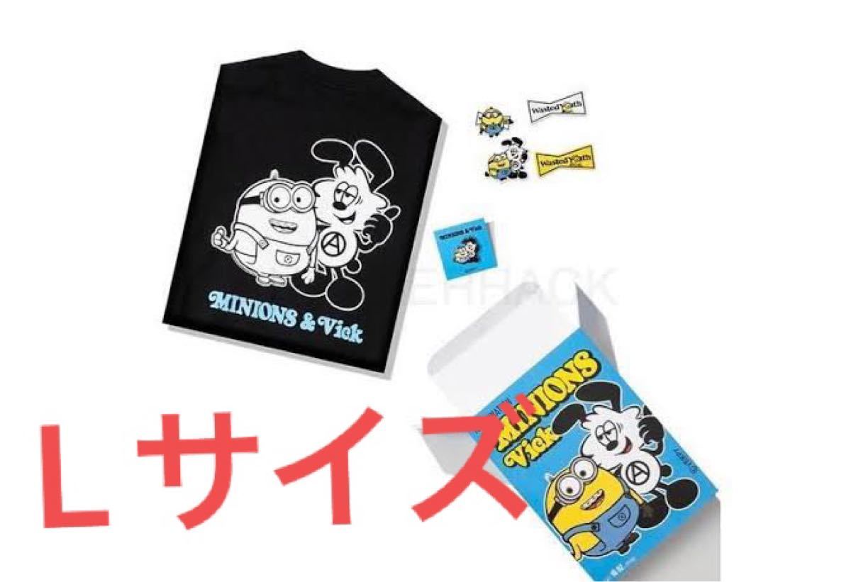 verdy minions usj ボックス　tシャツ　 Lサイズ　ユニバ　