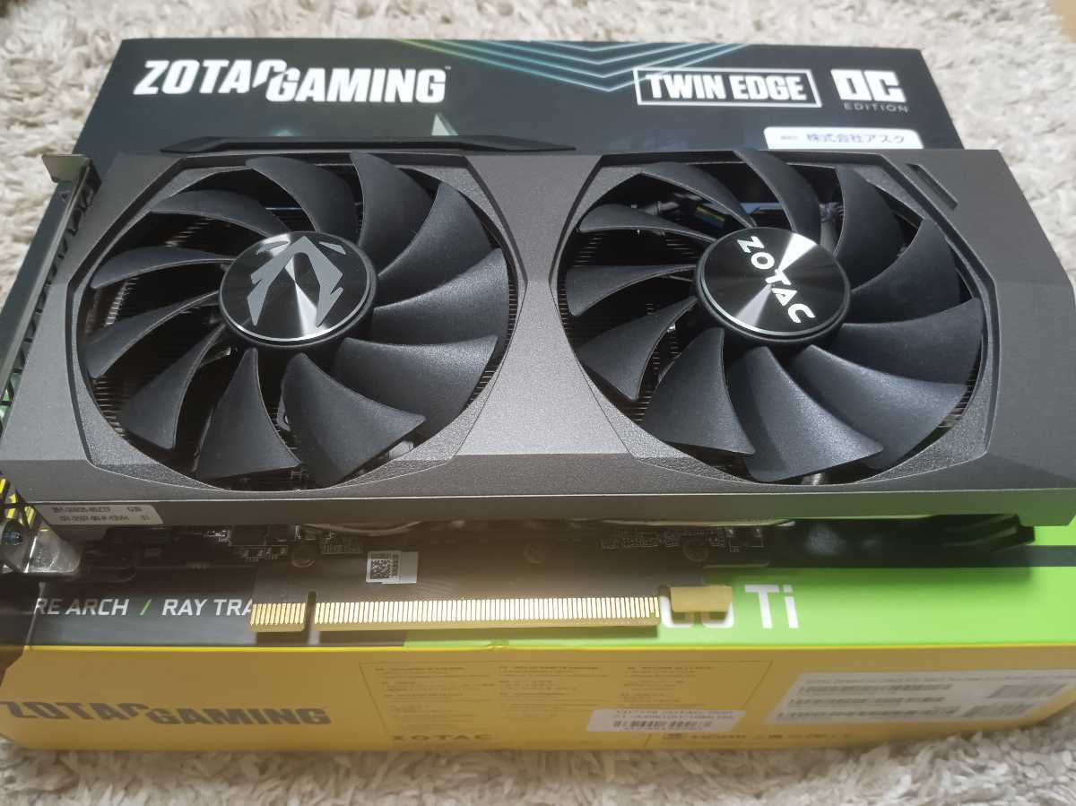 保証残あり】GeForce RTX3060Ti ZOTAC Twin Edge OC LHR 完動品 GDDR6